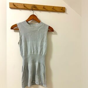 Karl Lagerfeld knit tank top in pale blue